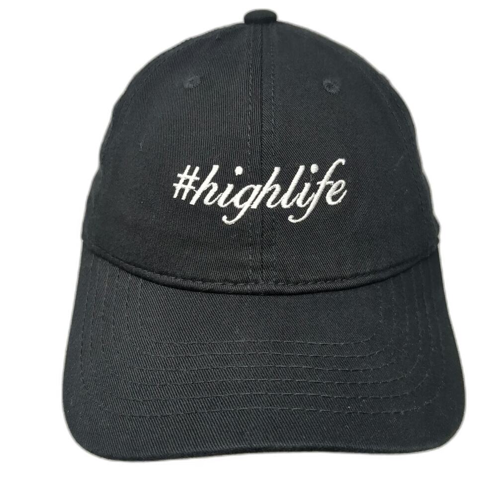 chokoLids Baseball Cap Black One Size Embroidered Highlife Hashtag Slideback Hat
